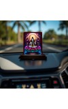 Car Desk/Table Top Lord Shiva Wooden Photo Stand 3x4 Inches, Compact & Stylish Spiritual Display For Car, Home & Office (Pack Of 1) (F14149)