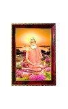 Loknathji Baba Photo Frame For Wall & Table | 7x9 Inch Golden Cherry Finish | Decorative Loknathji Baba Photo Frame For Home, Office & Pooja Room (F11853)