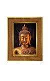 Lord Buddha Photo Frame 10x14 Inches-Brown Wooden Frame For Home, Office & Temple Decoration And Gifting (F6255)