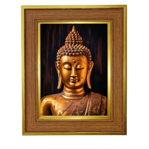 Lord Buddha Photo Frame 14x18 Inches-Brown Wooden Frame For Home, Office & Temple Decoration And Gifting (F6255) Lord Buddha Photo Frame 14x18 Inches-Brown Wooden Frame For Home, Office & Temple Decoration And Gifting (F6255)