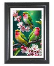 Small Parrot Photo Wall & Table Frame | 10x14 Inch Black Designer | Perfect For Gifting & Home Decor (F9578)