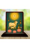 Car Desk/Table Top Gau Mata Wooden Photo Stand â€“ 3x4 Inches, Compact & Stylish Spiritual Display For Car, Home & Office (Pack Of 1) (F15166)