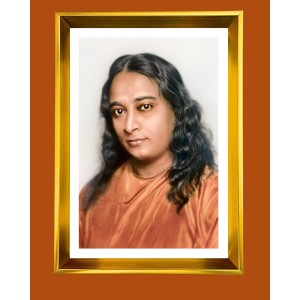 Paramahansa Yogananda. Golden Photo Frame - 14x18 Inches | Elegant Wooden Frame For Home, Office & Temple Decoration | Spiritual Wall & Table Decor And Gift Item (F9469)