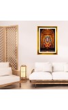 Lord Ganesha Golden Photo Frame - 10x14 Inches | Elegant Wooden Frame For Home, Office & Temple Decoration | Spiritual Wall & Table Decor and Gift Item