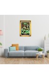 Radha And Krishna Golden Photo Frame - 10x14 Inches | Elegant Wooden Frame For Home, Office & Temple Decoration | Spiritual Wall & Table Decor And Gift Item (F9758)