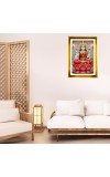 Mata Lakshmi Golden Photo Frame - 10x14 Inches | Elegant Wooden Frame For Home, Office & Temple Decoration | Spiritual Wall & Table Decor and Gift Item