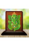 Car Desk/Table Top Lord Ganesha Wooden Photo Stand 3x4 Inches, Compact & Stylish Spiritual Display For Car, Home & Office (Pack Of 1) (F14645)