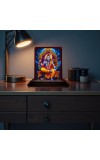 Car Desk/Table Top Lord Shiva Wooden Photo Stand 3x4 Inches, Compact & Stylish Spiritual Display For Car, Home & Office (Pack Of 1) (F14184)