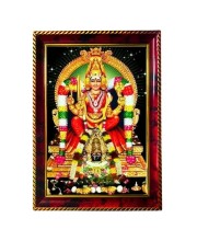 Goddess Angalamman (Angala Parameswari) Photo Frame For Wall & Table | 7x9 Inch Golden Cherry Finish | Decorative Goddess Angalamman (Angala Parameswari) Photo Frame For Home, Office & Pooja Room (F