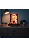 Car Desk/Table Top Mahavathar Babaji Wooden Photo Stand 3x4 Inches, Compact & Stylish Spiritual Display For Car, Home & Office (Pack Of 1) (F14321)