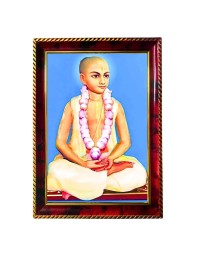 Narottama Dasa Thakura Photo Frame For Wall & Table | 7x9 Inch Golden Cherry Finish | Decorative Narottama Dasa Thakura Photo Frame For Home, Office & Pooja Room (F11534)