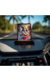 Car Desk/Table Top Lord Krishna Wooden Photo Stand â€“ 3x4 Inches, Compact & Stylish Spiritual Display For Car, Home & Office (Pack Of 1) (F15114)