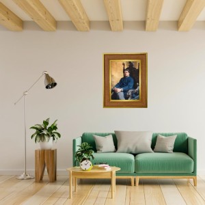 Swami Vivekananda Photo Frame 16x20 Inches-Brown Wooden Frame For Home, Office & Temple Decoration And Gifting (F6280)