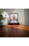 Car Desk/Table Top Lord Shiva Wooden Photo Stand 3x4 Inches, Compact & Stylish Spiritual Display For Car, Home & Office (Pack Of 1) (F14305)