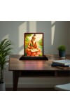 Car Desk/Table Top Veda Vyasa Wooden Photo Stand 3x4 Inches, Compact & Stylish Spiritual Display For Car, Home & Office (Pack Of 1) (F14553)