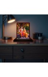Car Desk/Table Top Lord Rama Sita Wooden Photo Stand 3x4 Inches, Compact & Stylish Spiritual Display For Car, Home & Office (Pack Of 1) (F14352)