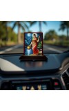 Car Desk/Table Top Radha Wooden Photo Stand â€“ 3x4 Inches, Compact & Stylish Spiritual Display For Car, Home & Office (Pack Of 1) (F15133)