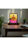 Car Desk/Table Top Maa Laxmi Wooden Photo Stand 3x4 Inches, Compact & Stylish Spiritual Display For Car, Home & Office (Pack Of 1) (F15174)