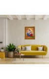 Radha Krishna Photo Frame 16x20 Inches-Brown Wooden Frame For Home, Office & Temple Decoration And Gifting (F6422)