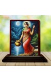 Car Desk/Table Top Radha Wooden Photo Stand â€“ 3x4 Inches, Compact & Stylish Spiritual Display For Car, Home & Office (Pack Of 1) (F15133)
