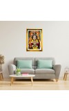 Divine Radha Rani Golden Photo Frame - 10x14 Inches | Elegant Wooden Frame For Home, Office & Temple Decoration | Spiritual Wall & Table Decor and Gift Item