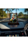 Car Desk/Table Top Lord Karthikeya Wooden Photo Stand 3x4 Inches, Compact & Stylish Spiritual Display For Car, Home & Office (Pack Of 1) (F14317)