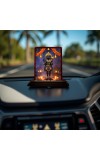 Car Desk/Table Top Lord Hanuman Wooden Photo Stand 3x4 Inches, Compact & Stylish Spiritual Display For Car, Home & Office (Pack Of 1) (F14139)