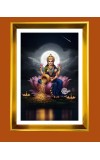 Mata Lakhsmi Golden Photo Frame - 16x20 Inches | Elegant Wooden Frame For Home, Office & Temple Decoration | Spiritual Wall & Table Decor And Gift Item (F9480)