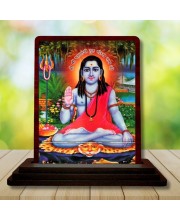 Car Desk/Table Top Gorakhnath Ji Wooden Photo Stand 3x4 Inches, Compact & Stylish Spiritual Display For Car, Home & Office (Pack Of 1) (F14134)