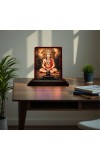 Car Desk/Table Top Lord Hanuman Wooden Photo Stand 3x4 Inches, Compact & Stylish Spiritual Display For Car, Home & Office (Pack Of 1) (F14432)