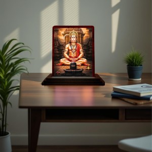 Car Desk/Table Top Lord Hanuman Wooden Photo Stand 3x4 Inches, Compact & Stylish Spiritual Display For Car, Home & Office (Pack Of 1) (F14432) Car Desk/Table Top Lord Hanuman Wooden Photo Stand 3x4 Inches, Compact & Stylish Spiritual Display For Car, Home & Office (Pack Of 1) (F14432)