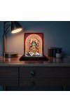 Car Desk/Table Top Maa Kali Matha Wooden Photo Stand 3x4 Inches, Compact & Stylish Spiritual Display For Car, Home & Office (Pack Of 1) (F14140)