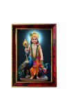 Lord Karthikeya Photo Frame For Wall & Table | 7x9 Inch Golden Cherry Finish | Decorative Lord Karthikeya Photo Frame For Home, Office & Pooja Room (F11606)