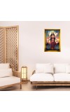 Goddess Kali Golden Photo Frame - 10x14 Inches | Elegant Wooden Frame For Home, Office & Temple Decoration | Spiritual Wall & Table Decor and Gift Item