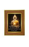 Lord Buddha Photo Frame 16x20 Inches-Brown Wooden Frame For Home, Office & Temple Decoration And Gifting (F6306)