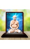 Car Desk/Table Top Lahiri Mahasaya Wooden Photo Stand 3x4 Inches, Compact & Stylish Spiritual Display For Car, Home & Office (Pack Of 1) (F14433)