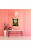 Lord Ganesha Golden Photo Frame - 10x14 Inches | Elegant Wooden Frame For Home, Office & Temple Decoration | Spiritual Wall & Table Decor and Gift Item