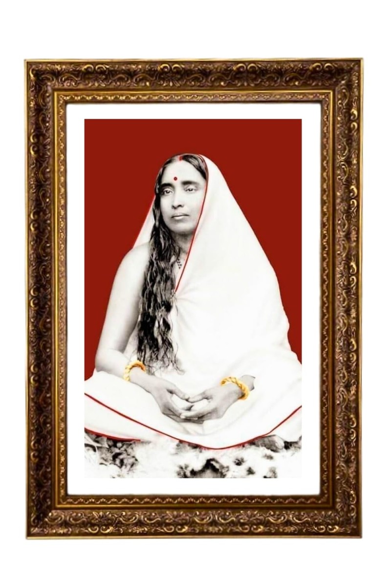 Shree Maa Sarada Devi Big Photo Frame - 20x28 Inches For Home,Temple & Office Decoration (F11162)
