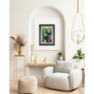Paradise Flycatcher Photo Wall & Table Frame | 18x22 Inch Black Designer | Perfect For Gifting & Home Decor (F9576)