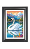 Swan Photo Wall & Table Frame | 18x22 Inch Black Designer | Perfect For Gifting & Home Decor (F9626)