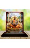 Car Desk/Table Top Bhaktivedanta Swami Prabhupada Wooden Photo Stand 3x4 Inches, Compact & Stylish Spiritual Display For Car, Home & Office (Pack Of 1) (F14652)