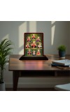 Car Desk/Table Top Maa Durga Wooden Photo Stand â€“ 3x4 Inches, Compact & Stylish Spiritual Display For Car, Home & Office (Pack Of 1) (F15071)