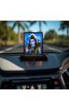 Car Desk/Table Top Lord Shiva Wooden Photo Stand 3x4 Inches, Compact & Stylish Spiritual Display For Car, Home & Office (Pack Of 1) (F14183)