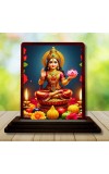 Car Desk/Table Top Maa Laxmi Wooden Photo Stand â€“ 3x4 Inches, Compact & Stylish Spiritual Display For Car, Home & Office (Pack Of 1) (F15079)