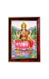 Lakshmi Devi Photo Frame For Wall & Table | 7x9 Inch Golden Cherry Finish | Decorative Lakshmi Devi Photo Frame For Home, Office & Pooja Room (F11717)