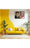 Acharya Rajneesh (Oshoo) &Maa Anand Sheela Laminated Photo - 7x9 Inches, Divine Blessings For Home & Office And Temple Decoration (F16174)