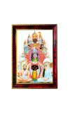 Maa Kali With Sarada Devi And Paramahamsa Photo Frame For Wall & Table | 7x9 Inch Golden Cherry Finish | Decorative Maa Kali With Sarada Devi And Paramahamsa Photo Frame For Home, Office & Pooja Room