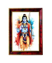 God Rama Photo Frame For Wall & Table | 7x9 Inch Golden Cherry Finish | Decorative God Rama Photo Frame For Home, Office & Pooja Room (F11673)