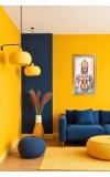 Lord Dhanvantari Digital Golden Color Photo Frame | Hindu Religious Wall Decor | 8x15 Inches - Inspirational Wall Art For Office, Home Decor - Ideal Spiritual Gift (F10193)