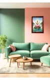 Goddess Laxmi Photo Frame For Wall & Table | 7x9 Inch Golden Cherry Finish | Decorative Goddess Laxmi Photo Frame For Home, Office & Pooja Room (F11329)